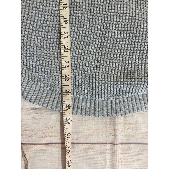 Michael Kors Women's Grey Textured Turtle Neck Long Sleeve Sweater - Medium - Picture 6 of 10